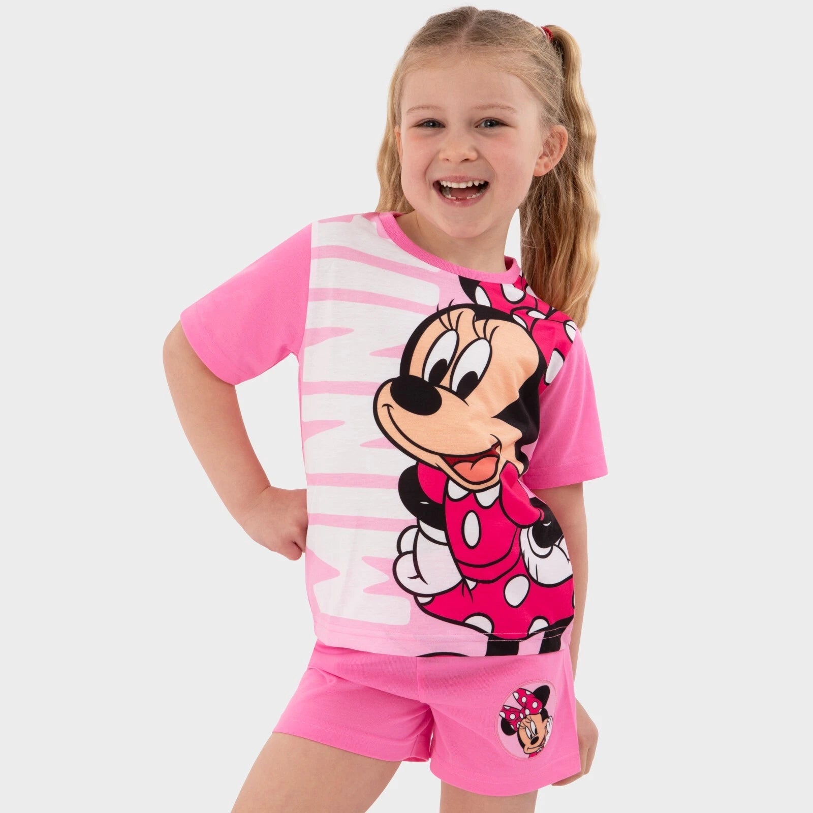 Disney Minnie Mouse Pyjamas | Disney Girls Pjs | Minnie Short Pyjamas
