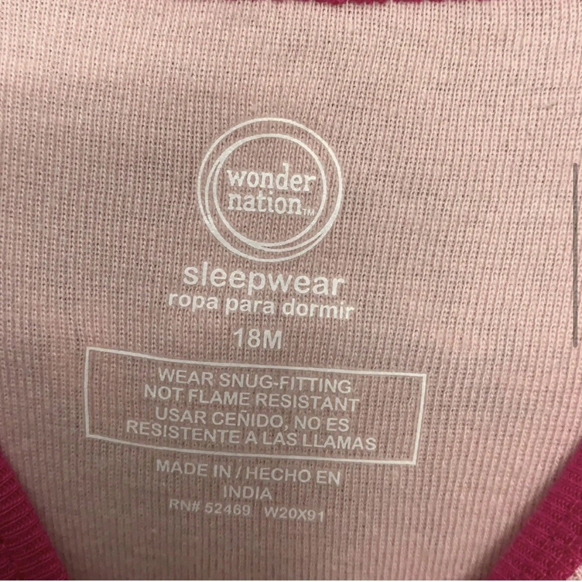 Wonder Nation Toddler Girls' Unicorn Cotton Sleep Set, 2 Piece Size 18mo and 3T