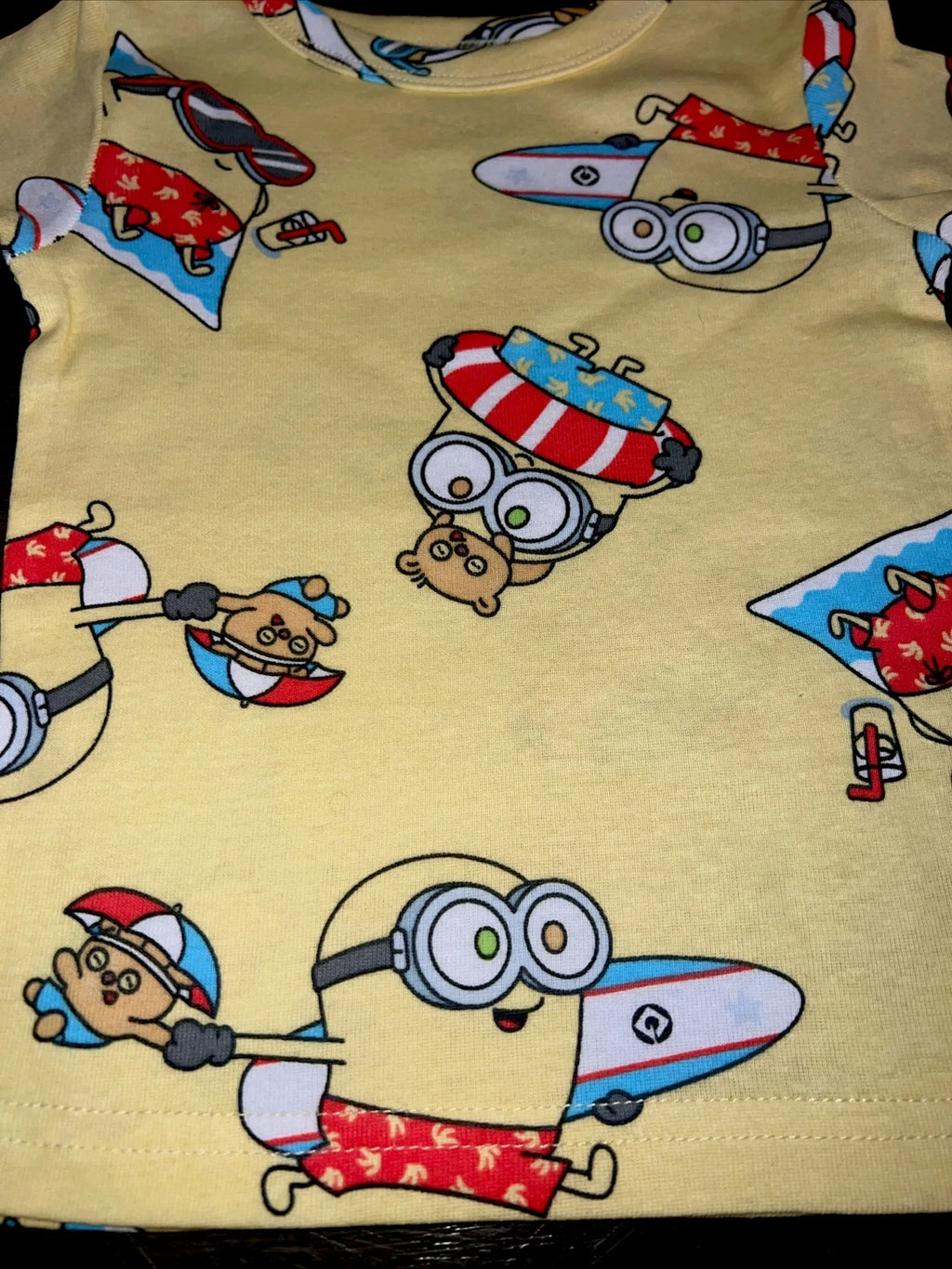 Despicable Me Minions Bob & Teddy Bear Tim Beach Toddler Pajama Set 2T 3T 4T 5T