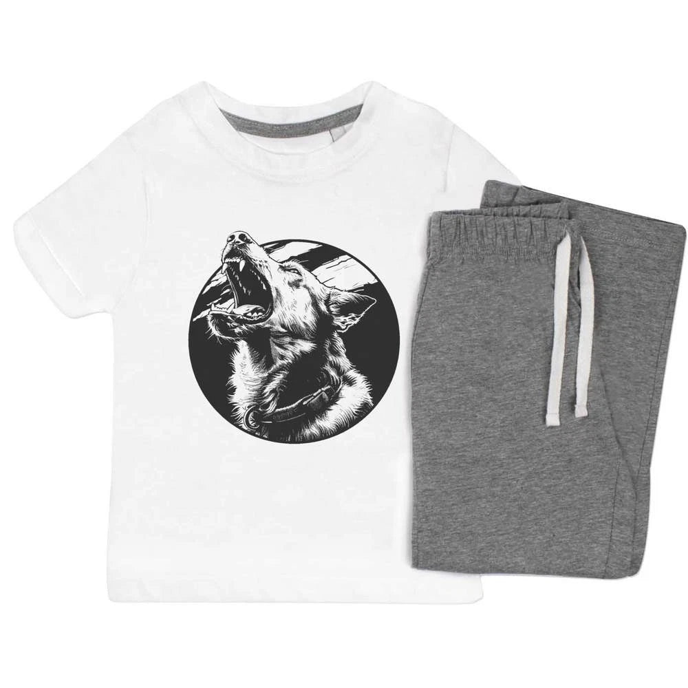 'Dog Barking ' Kids Nightwear / Pyjama Set (KP047091)