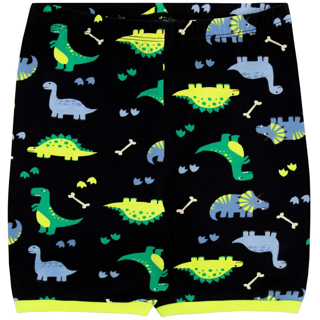 Dinosaur Short Pyjamas Kids Baby Boys 18 14 Months 2 3 4 5 6 7 8 Years PJs Black