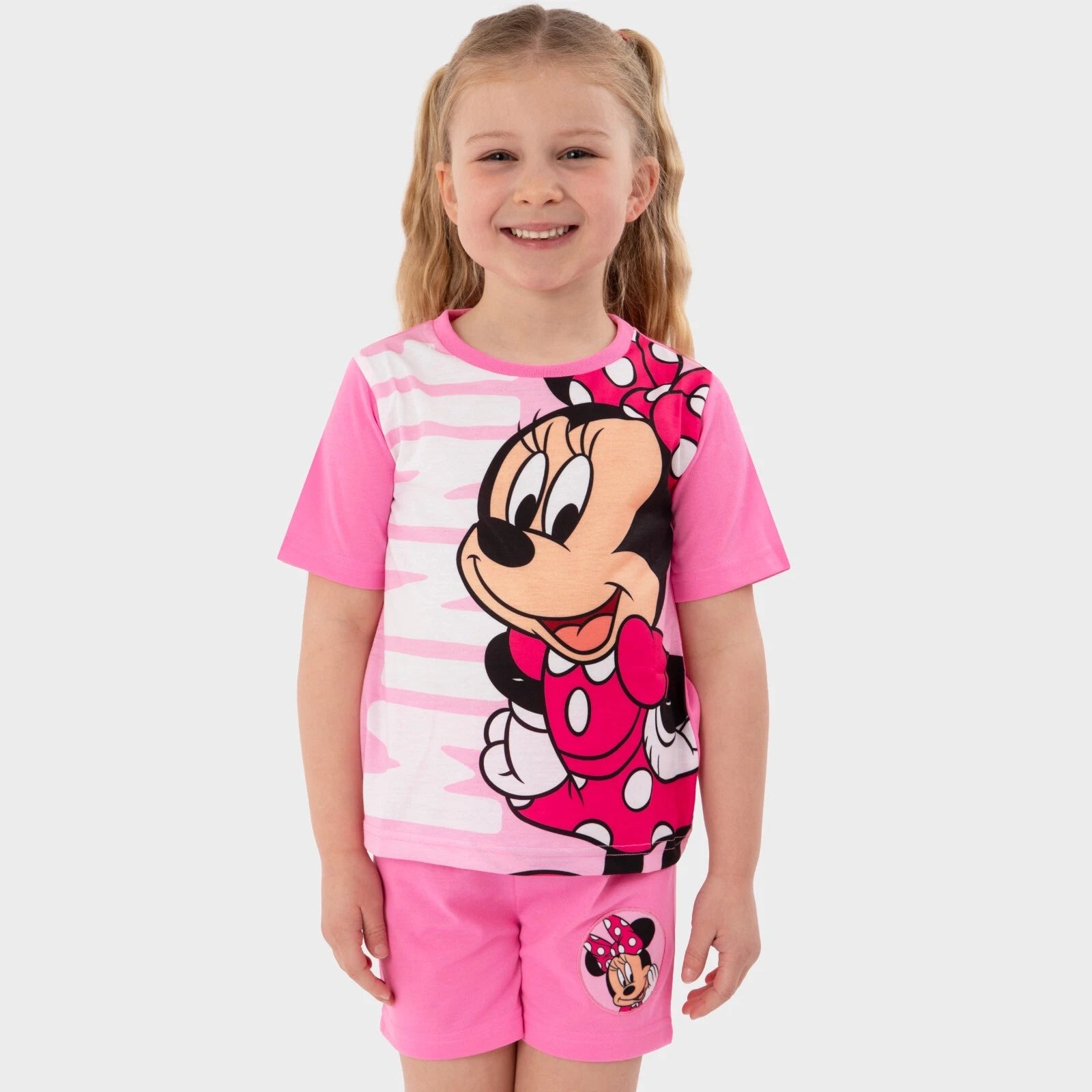 Disney Minnie Mouse Pyjamas | Disney Girls Pjs | Minnie Short Pyjamas