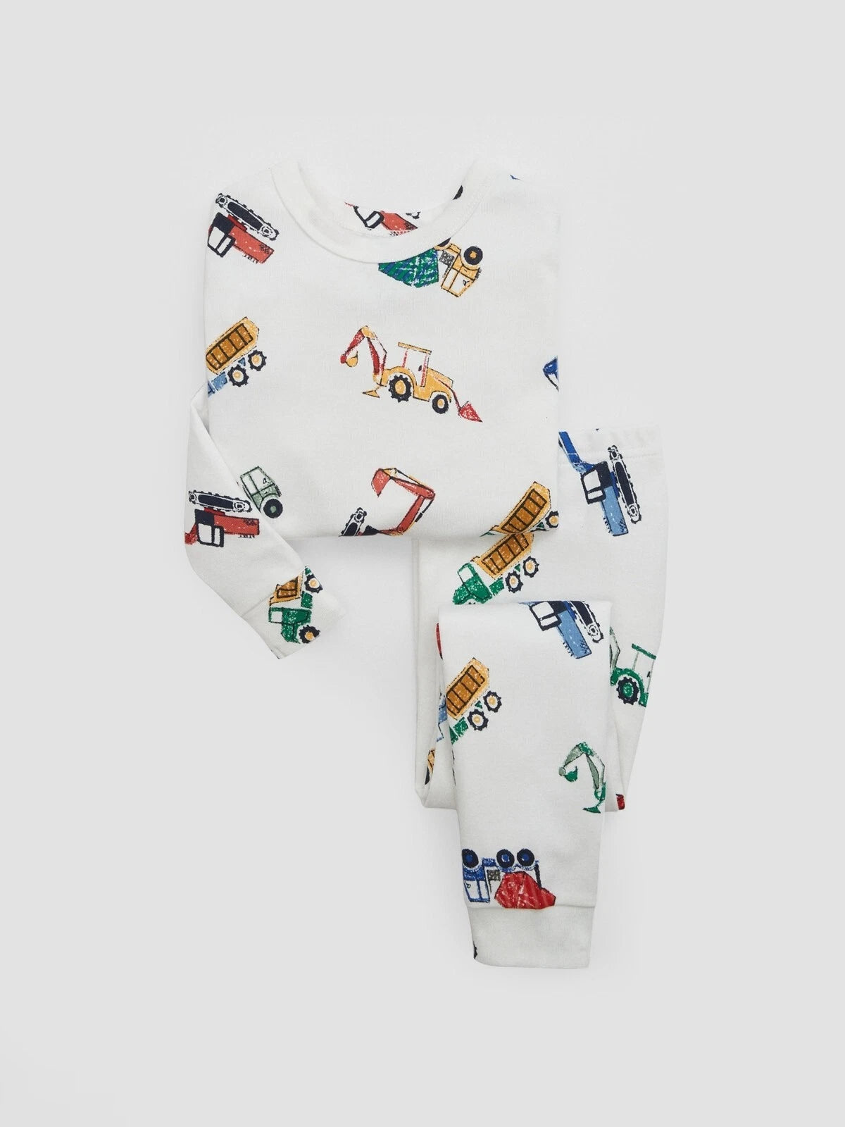 NEW GAP Toddler Construction Vehicles Print Pajamas PJ Set Size 2/5/6 Years