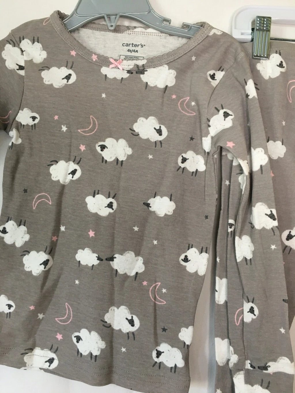 New Carter's Girls Sheep Pajama 2pc Set Snug fit Long Sleeve Long Pants Toddler
