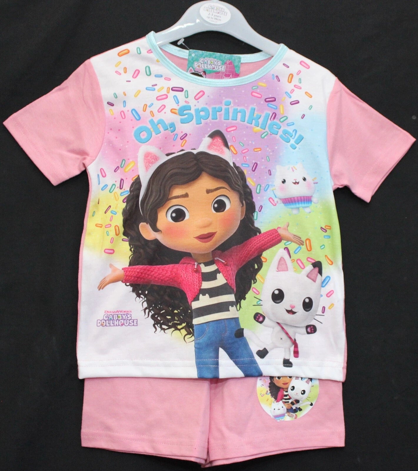 GABBY'S DOLLHOUSE Girl's Short Pyjamas/ Pink Summer/Shorty PJs Sizes 1.5-5 Years