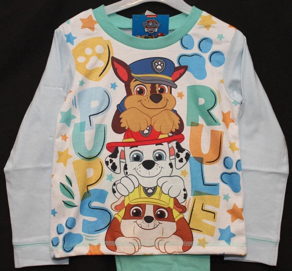 PAW PATROL Boy's Pyjamas/ RUBBLE, CHASE & MARSHALL PJs Sizes 18 months-5 years