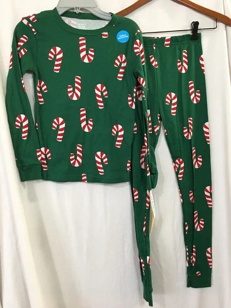 NWT Carter's  Green Candy Cane Pajamas Set Toddler Cotton Christmas many sizes