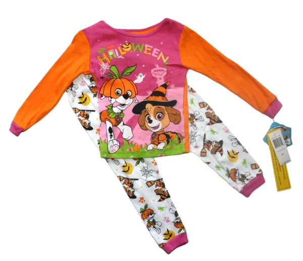Infant & Toddler Girls Paw Patrol Puppy Dog Halloween Scary Cute Pajama Set 2-4