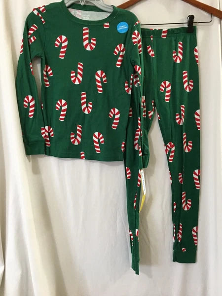 NWT Carter's  Green Candy Cane Pajamas Set Toddler Cotton Christmas many sizes