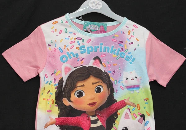 GABBY'S DOLLHOUSE Girl's Short Pyjamas/ Pink Summer/Shorty PJs Sizes 1.5-5 Years