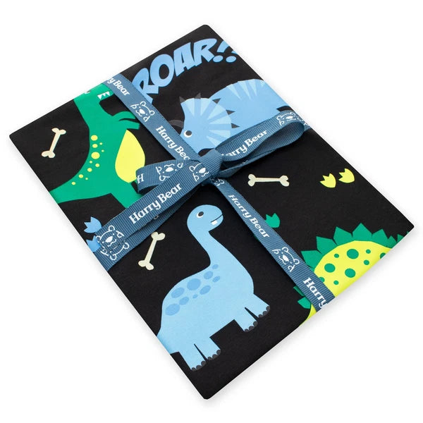 Dinosaur Short Pyjamas Kids Baby Boys 18 14 Months 2 3 4 5 6 7 8 Years PJs Black