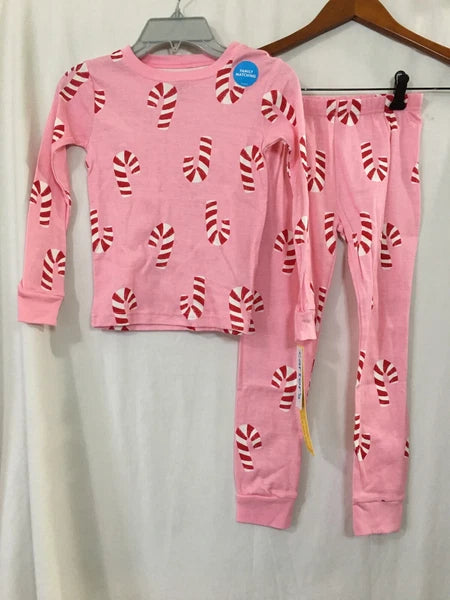 NWT Carter's  Pink Candy Cane Pajamas Set Toddler Cotton Christmas many sizes