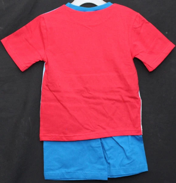 PAW PATROL Boy's Short Pyjamas/ Red & Blue Summer/ Shorty PJs Sizes 1.5-5 Yrs