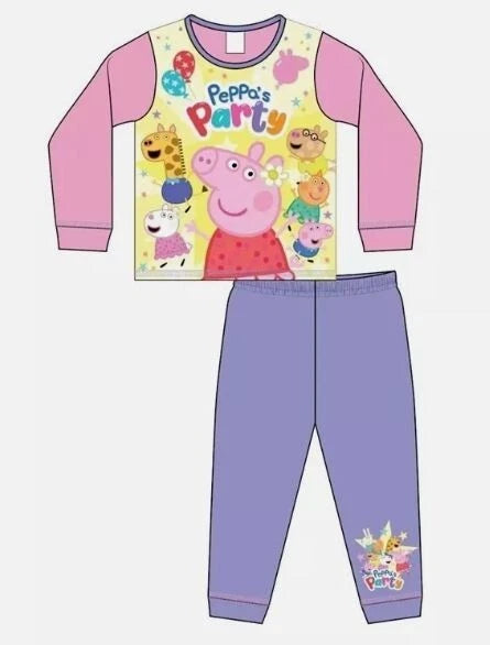 Peppa Pig Girls Pyjamas Peppa’s Party Character PJs Long Pyjama Set (18 Months-5
