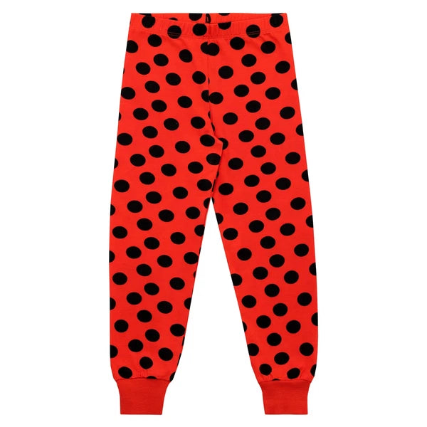 Girls Pyjamas Loungewear Long Pyjamas 18 24 Months 2-8 Years Polka Dot Ladybird