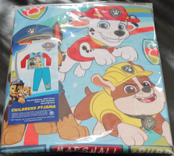 PAW PATROL Boy's Pyjamas/ RUBBLE, CHASE & MARSHALL PJs Sizes 18 months-5 years