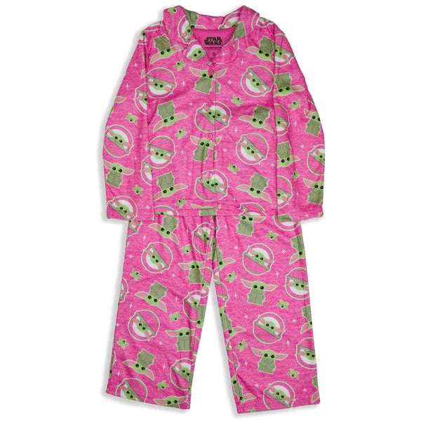 Disney Star Wars Baby Yoda Mandalorian Girls Pajamas Sleepwear Set Size 2T & 4