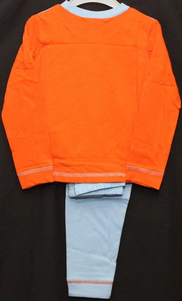 SUPERTATO Boys Pyjamas/ Orange & Blue Long-Sleeved PJs Sizes 18 Months-5 Years