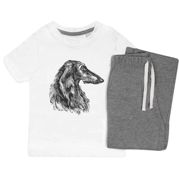 'Afghan Hound Side View' Kids Nightwear / Pyjama Set (KP054328)