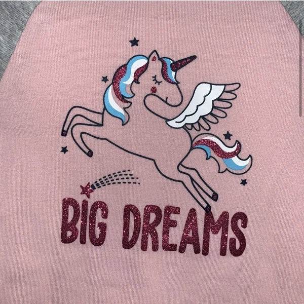 Wonder Nation Toddler Girls' Unicorn Cotton Sleep Set, 2 Piece Size 18mo and 3T