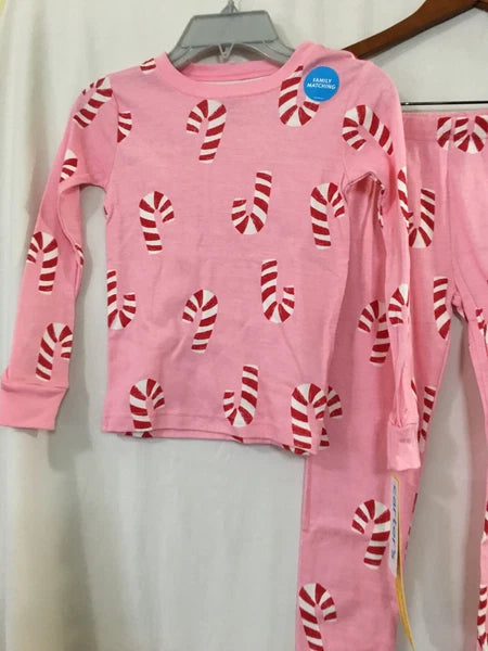 NWT Carter's  Pink Candy Cane Pajamas Set Toddler Cotton Christmas many sizes