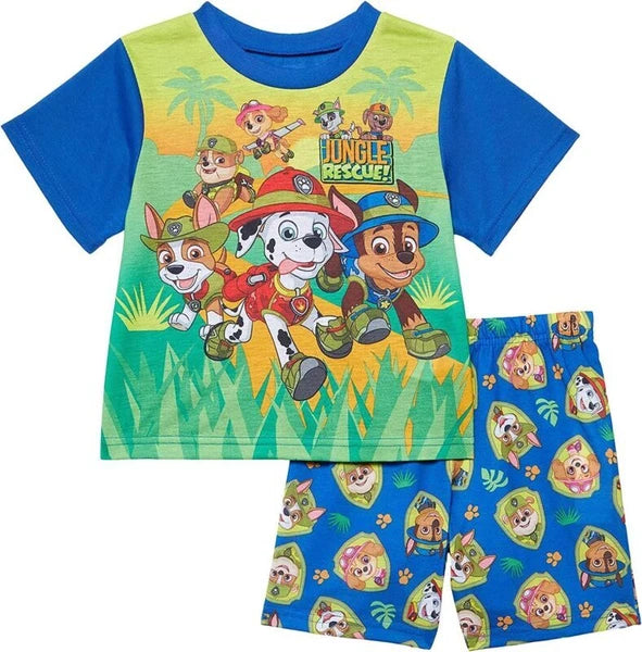 Paw Patrol Toddler Boys Short Sleeve 2pc Pajama Short Set Size 2T 3T $36